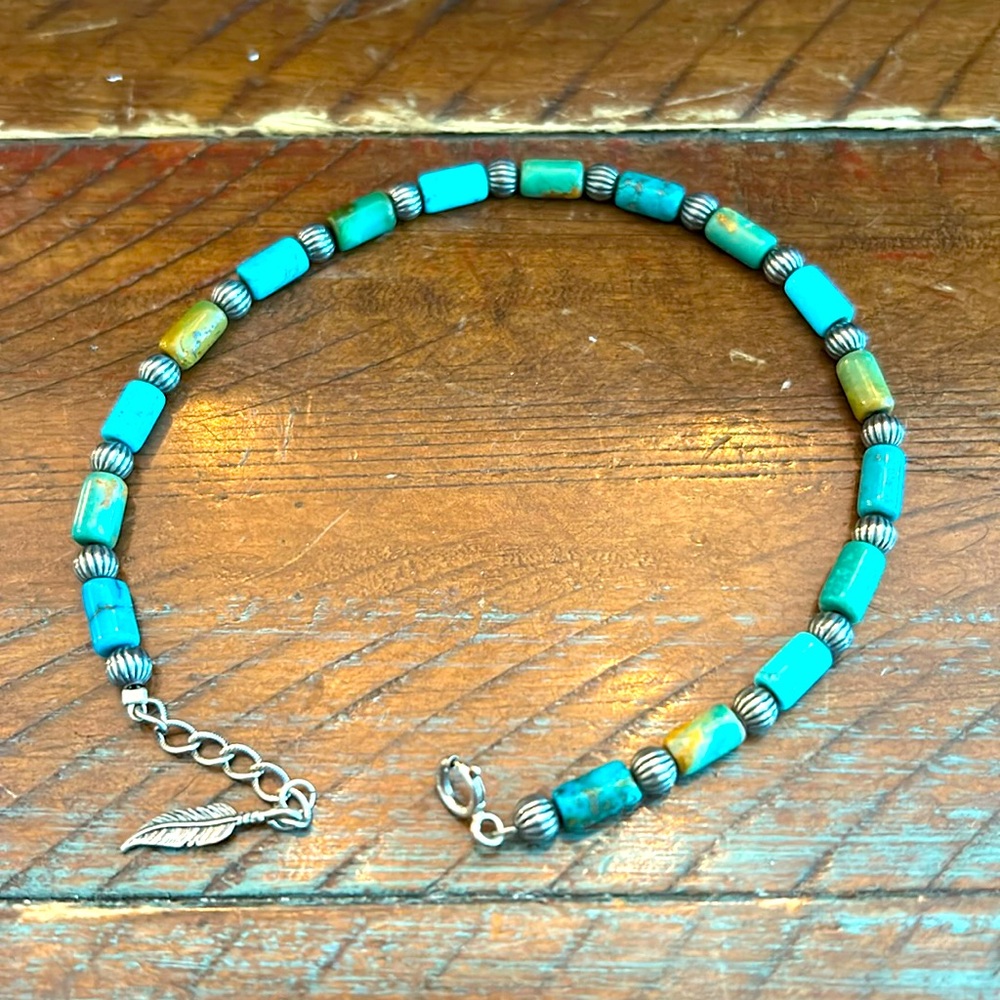 Teal Anklet